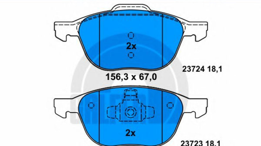 Set placute frana,frana disc FORD ECOSPORT (2011 - 2016) GALFER B1.G102-0622.2 piesa NOUA