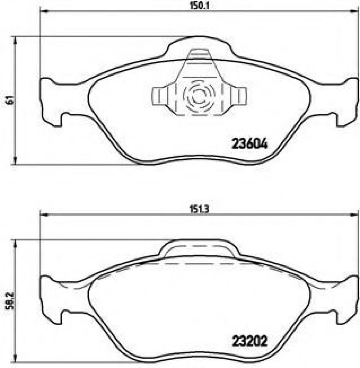 Set placute frana,frana disc FORD FIESTA IV (JA, JB) (1995 - 2002) BREMBO P 24 055 piesa NOUA