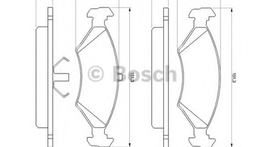 Set placute frana,frana disc FORD FIESTA IV (JA, JB) (1995 - 2002) BOSCH 0 986 466 402 piesa NOUA