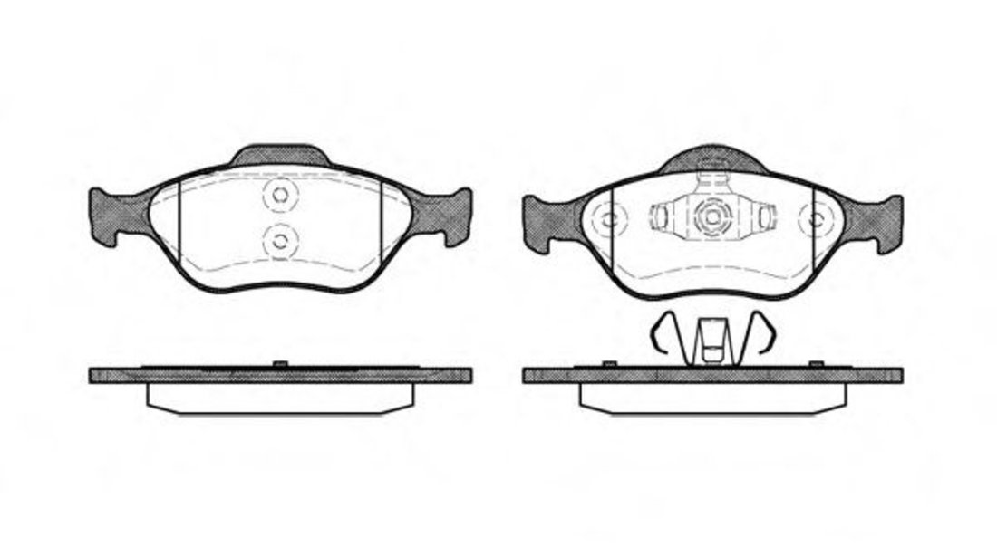 Set placute frana,frana disc FORD FIESTA IV (JA, JB) (1995 - 2002) REMSA 0766.00 piesa NOUA