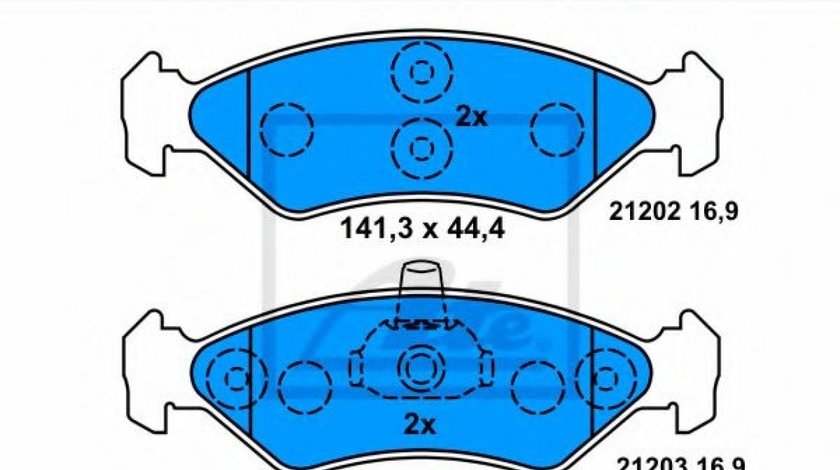 Set placute frana,frana disc FORD FIESTA IV (JA, JB) (1995 - 2002) ATE 13.0460-7073.2 produs NOU