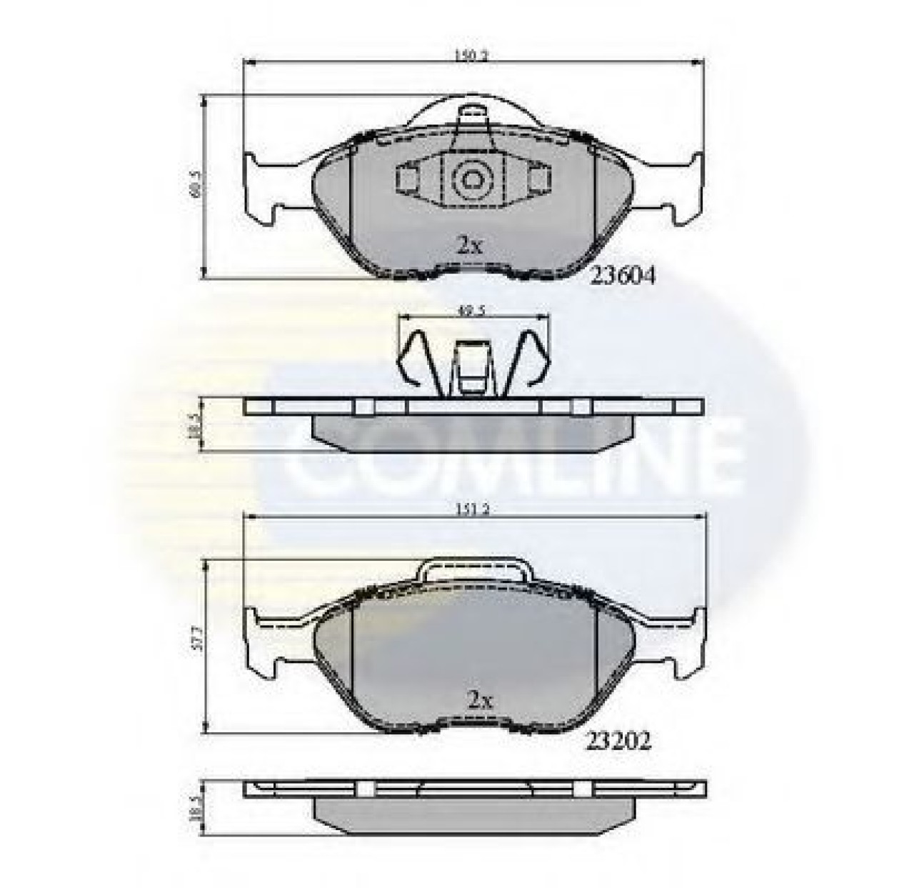 Set placute frana,frana disc FORD FIESTA IV (JA, JB) (1995 - 2002) COMLINE CBP0891 piesa NOUA
