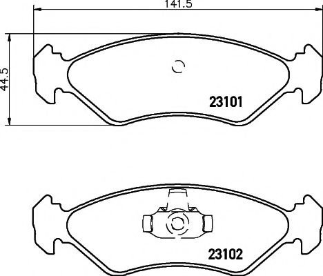 Set placute frana,frana disc FORD FIESTA IV (JA, JB) (1995 - 2002) TEXTAR 2310101 piesa NOUA