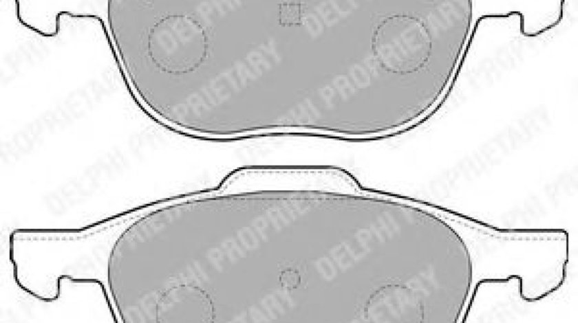 Set placute frana,frana disc FORD FIESTA V (JH, JD) (2001 - 2010) DELPHI LP1869 produs NOU