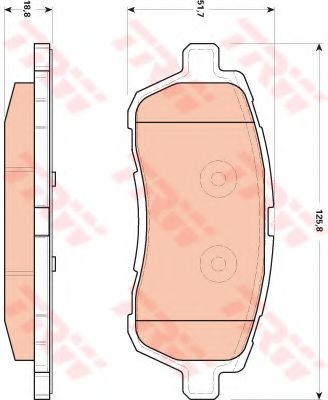 Set placute frana,frana disc FORD FIESTA VI (2008 - 2016) TRW GDB1893 piesa NOUA