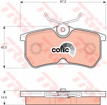 Set placute frana,frana disc FORD FOCUS Combi (DNW) (1999 - 2007) TRW GDB1354 piesa NOUA