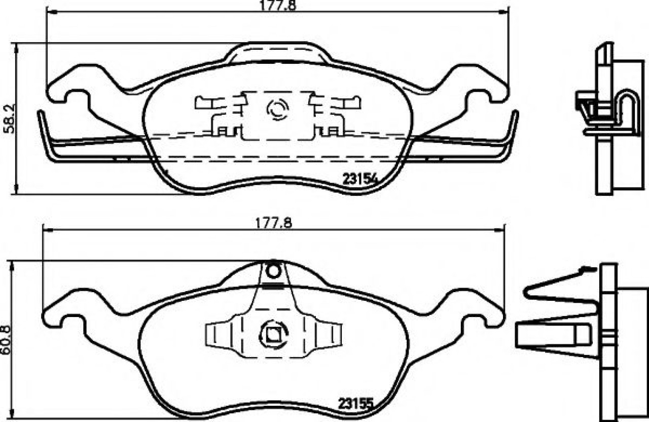 Set placute frana,frana disc FORD FOCUS Combi (DNW) (1999 - 2007) HELLA PAGID 8DB 355 008-621 piesa NOUA