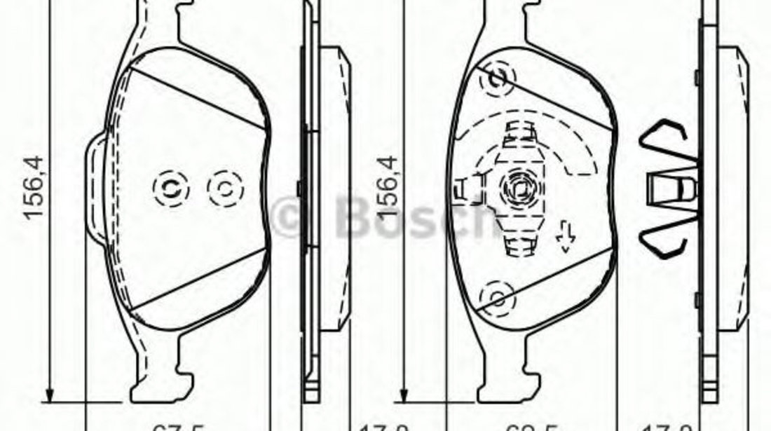 Set placute frana,frana disc FORD FOCUS Combi (DNW) (1999 - 2007) BOSCH 0 986 495 066 piesa NOUA