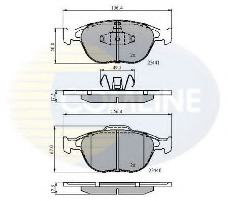 Set placute frana,frana disc FORD FOCUS Combi (DNW) (1999 - 2007) COMLINE CBP01150 piesa NOUA