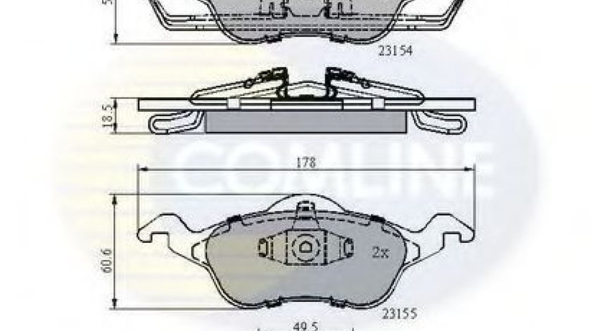 Set placute frana,frana disc FORD FOCUS Combi (DNW) (1999 - 2007) COMLINE CBP0490 piesa NOUA