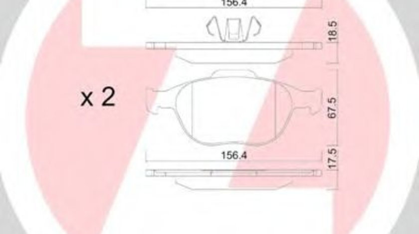 Set placute frana,frana disc FORD FOCUS Combi (DNW) (1999 - 2007) ZIMMERMANN 23440.175.1 piesa NOUA