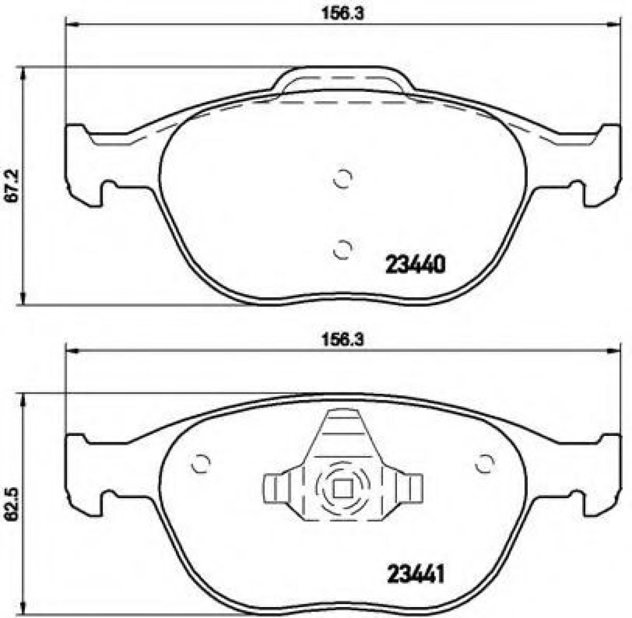 Set placute frana,frana disc FORD FOCUS (DAW, DBW) (1998 - 2007) BREMBO P 24 058 piesa NOUA