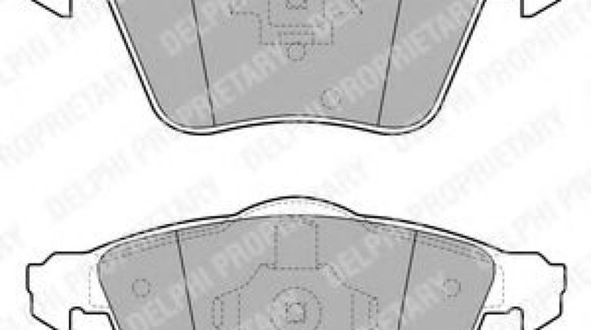 Set placute frana,frana disc FORD FOCUS II (DA) (2004 - 2012) DELPHI LP1943 piesa NOUA