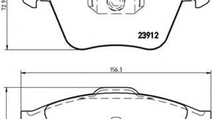 Set placute frana,frana disc FORD FOCUS II (DA) (2004 - 2012) BREMBO P 24 057 piesa NOUA