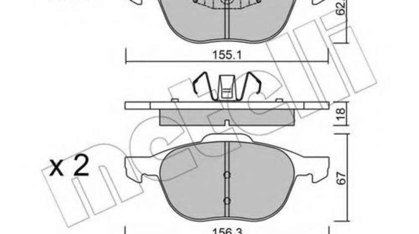 Set placute frana,frana disc FORD FOCUS II Cabriolet (2006 - 2016) METELLI 22-0534-0 piesa NOUA