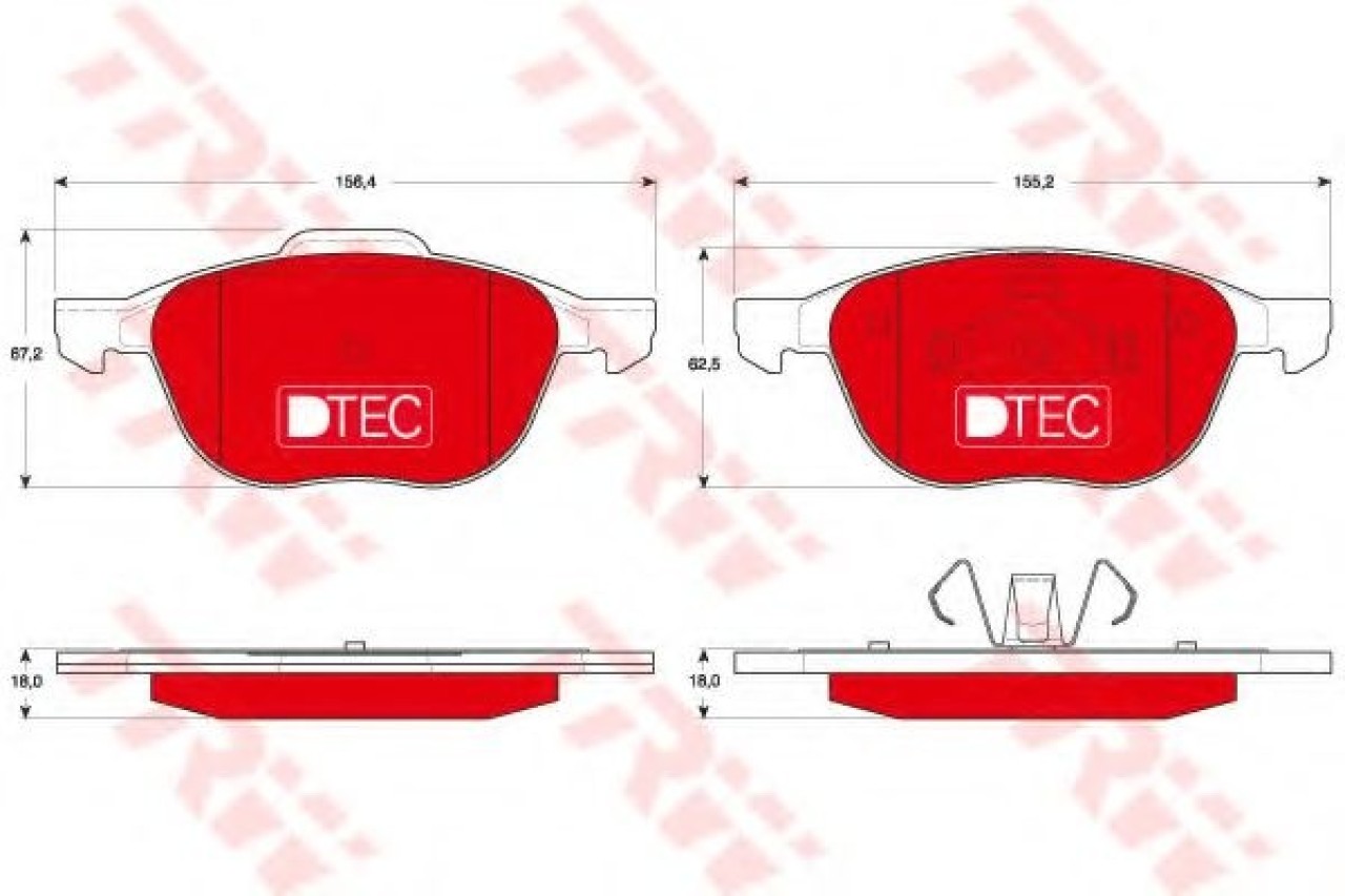Set placute frana,frana disc FORD FOCUS III Van (2012 - 2016) TRW GDB1583DTE piesa NOUA