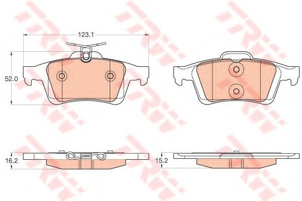 Set placute frana,frana disc FORD FOCUS III Van (2012 - 2016) TRW GDB2033 piesa NOUA