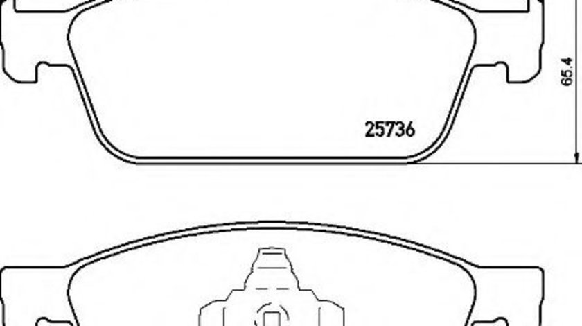 Set placute frana,frana disc FORD FOCUS III Turnier (2010 - 2016) BREMBO P 24 157 piesa NOUA