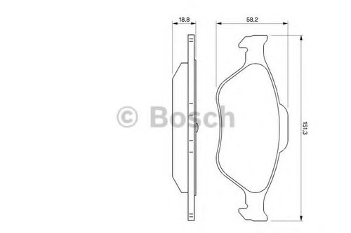 Set placute frana,frana disc FORD FUSION (JU) (2002 - 2012) BOSCH 0 986 424 558 piesa NOUA