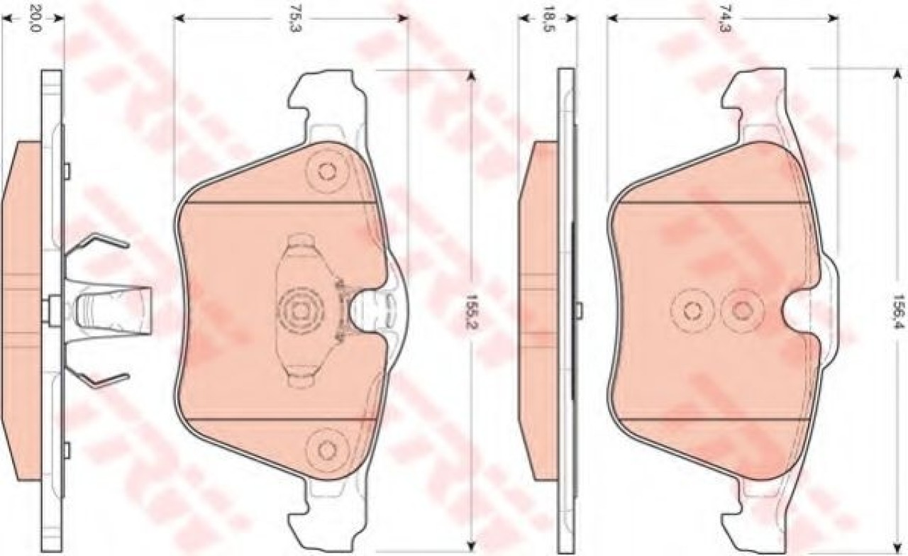 Set placute frana,frana disc FORD GALAXY (WA6) (2006 - 2015) TRW GDB1684 piesa NOUA