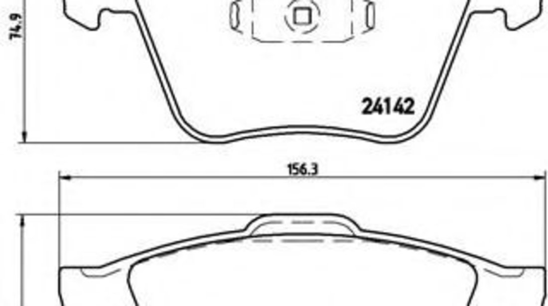 Set placute frana,frana disc FORD GALAXY (WA6) (2006 - 2015) BREMBO P 24 077 piesa NOUA