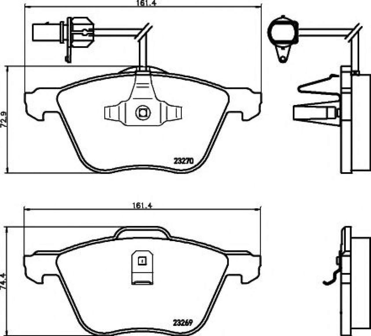 Set placute frana,frana disc FORD GALAXY (WGR) (1995 - 2006) TEXTAR 2326903 piesa NOUA