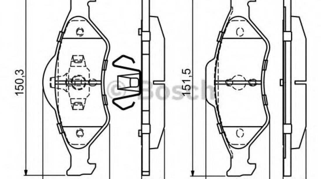 Set placute frana,frana disc FORD KA (RB) (1996 - 2008) BOSCH 0 986 424 645 piesa NOUA