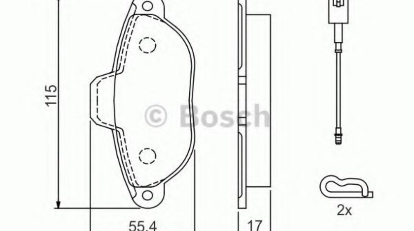 Set placute frana,frana disc FORD KA (RU8) (2008 - 2016) BOSCH 0 986 494 115 piesa NOUA