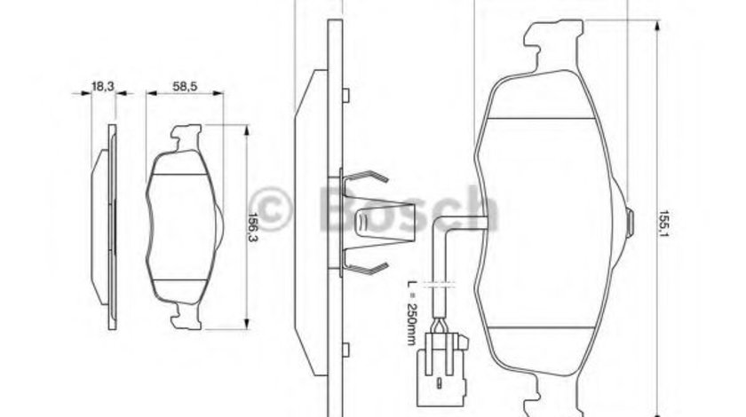 Set placute frana,frana disc FORD MONDEO II (BAP) (1996 - 2000) BOSCH 0 986 424 359 piesa NOUA