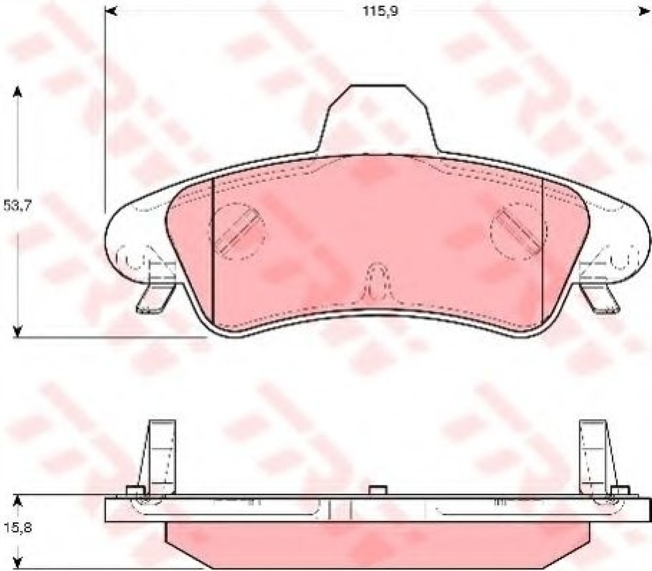 Set placute frana,frana disc FORD MONDEO II (BAP) (1996 - 2000) TRW GDB1580 piesa NOUA