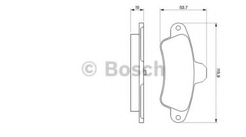 Set placute frana,frana disc FORD MONDEO II (BAP) (1996 - 2000) BOSCH 0 986 424 277 piesa NOUA