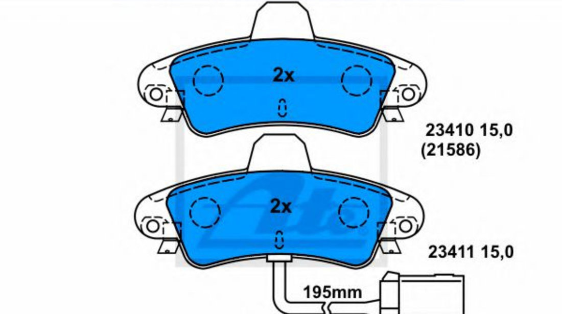 Set placute frana,frana disc FORD MONDEO II Combi (BNP) (1996 - 2000) ATE 13.0460-3964.2 piesa NOUA