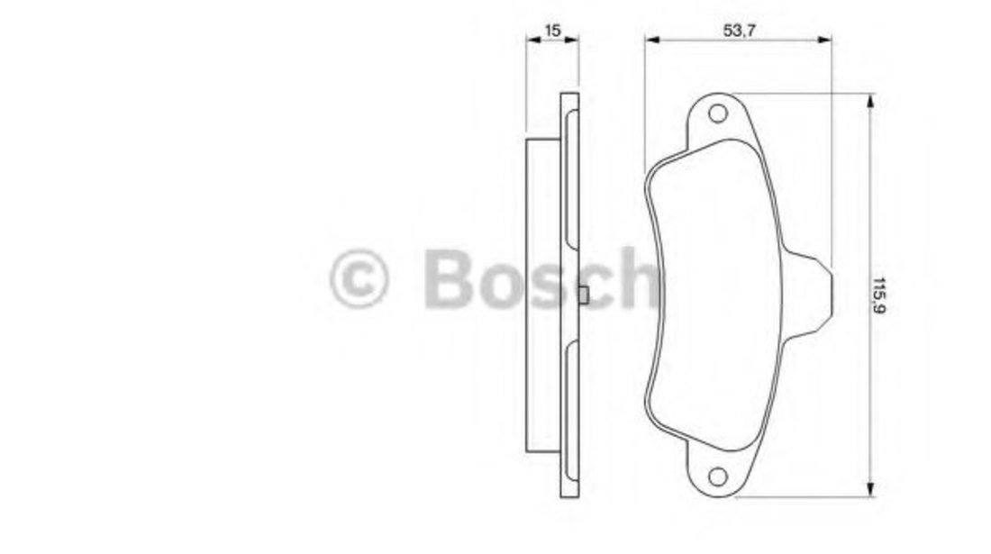 Set placute frana,frana disc FORD MONDEO II Limuzina (BFP) (1996 - 2000) BOSCH 0 986 424 277 piesa NOUA