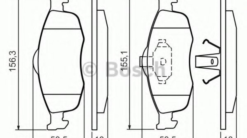 Set placute frana,frana disc FORD MONDEO II Limuzina (BFP) (1996 - 2000) BOSCH 0 986 460 969 piesa NOUA