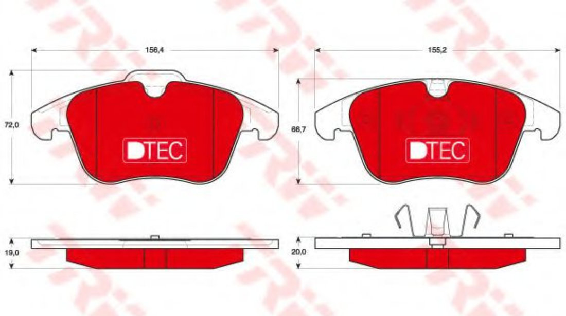 Set placute frana,frana disc FORD MONDEO IV Turnier (BA7) (2007 - 2016) TRW GDB1683DTE piesa NOUA