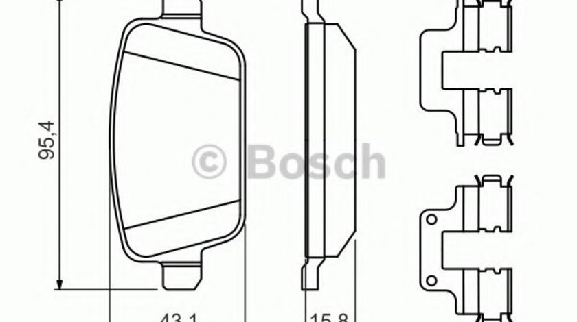 Set placute frana,frana disc FORD MONDEO IV Turnier (BA7) (2007 - 2016) BOSCH 0 986 494 639 piesa NOUA