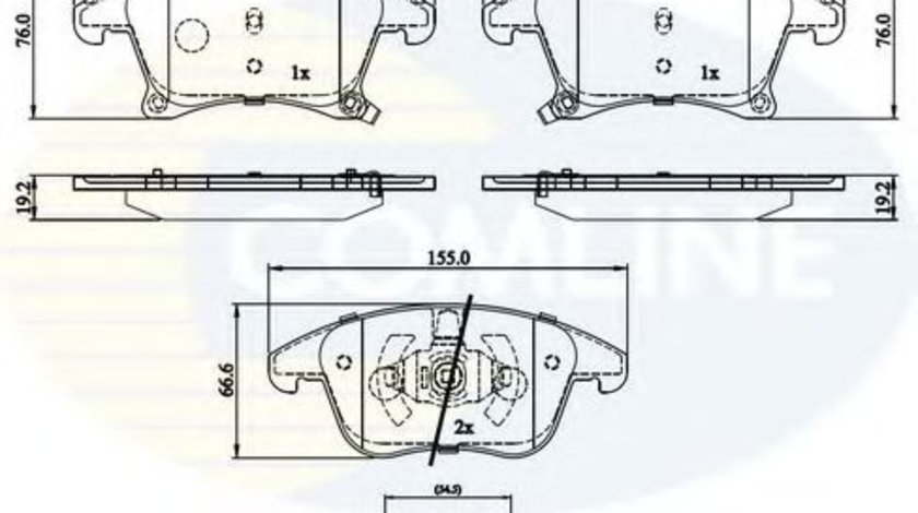 Set placute frana,frana disc FORD MONDEO V Turnier (2014 - 2016) COMLINE CBP32286 piesa NOUA