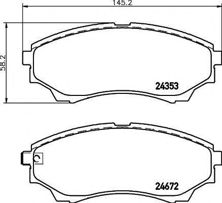 Set placute frana,frana disc FORD RANGER (ES, ET) (2005 - 2012) TEXTAR 2435301 piesa NOUA