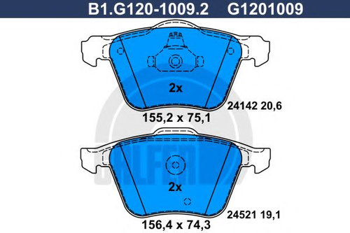 Set placute frana,frana disc FORD S-MAX (WA6) (2006 - 2016) GALFER B1.G120-1009.2 piesa NOUA