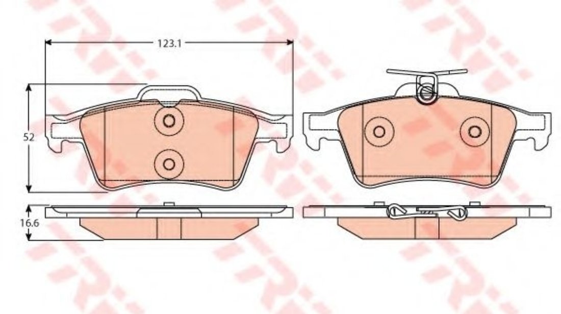 Set placute frana,frana disc FORD TOURNEO CONNECT / GRAND TOURNEO CONNECT combi (2013 - 2016) TRW GDB2086 piesa NOUA