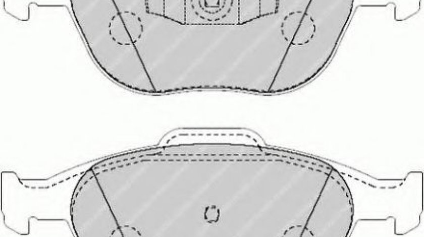 Set placute frana,frana disc FORD TOURNEO CONNECT (2002 - 2016) FERODO FVR1568 piesa NOUA