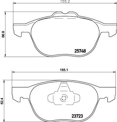 Set placute frana,frana disc FORD TOURNEO CONNECT / GRAND TOURNEO CONNECT combi (2013 - 2016) TEXTAR...