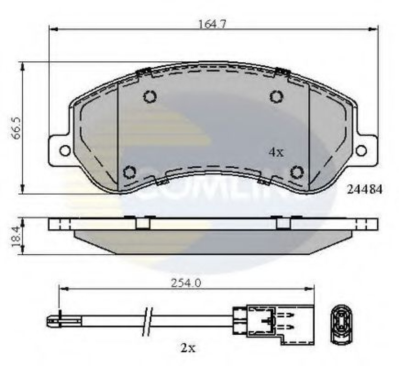 Set placute frana,frana disc FORD TRANSIT bus (2006 - 2014) COMLINE CBP21512 piesa NOUA