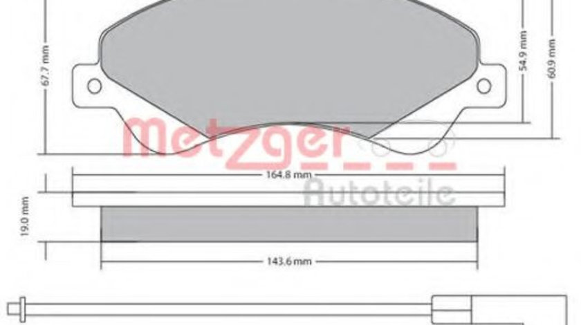 Set placute frana,frana disc FORD TRANSIT bus (2006 - 2014) METZGER 1170146 piesa NOUA