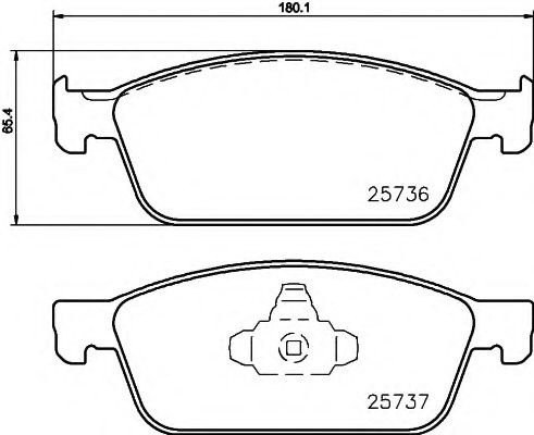 Set placute frana,frana disc FORD TRANSIT CONNECT combi (2013 - 2016) TEXTAR 2573601 piesa NOUA