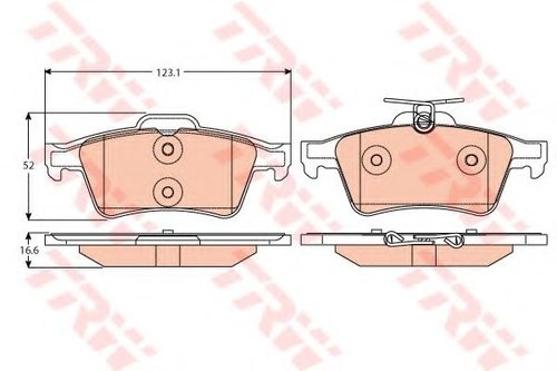 Set placute frana,frana disc FORD TRANSIT CONNECT combi (2013 - 2016) TRW GDB2086 piesa NOUA