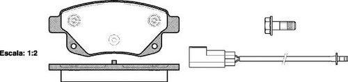 Set placute frana,frana disc FORD TRANSIT CONNECT (P65, P70, P80) (2002 - 2016) REMSA 1252.02 piesa ...
