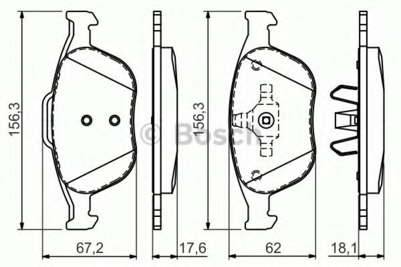 Set placute frana,frana disc FORD TRANSIT CONNECT (P65, P70, P80) (2002 - 2016) BOSCH 0 986 424 701 piesa NOUA