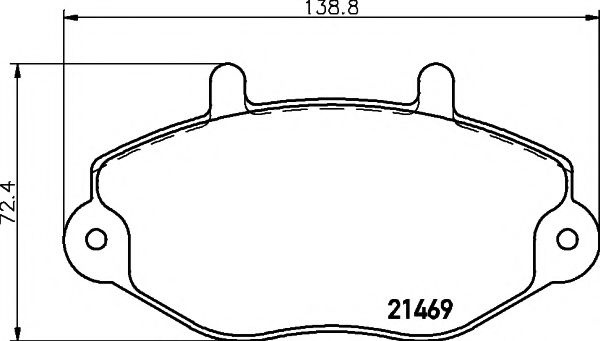 Set placute frana,frana disc FORD TRANSIT platou / sasiu (E) (1994 - 2000) TEXTAR 2146901 piesa NOUA