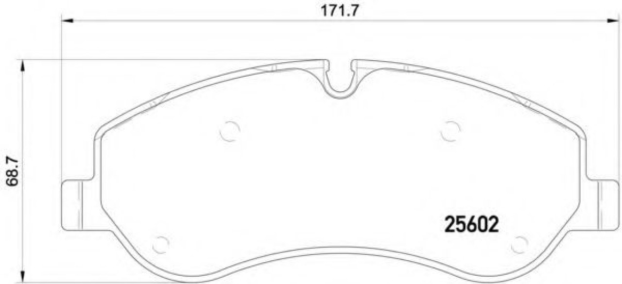 Set placute frana,frana disc FORD TRANSIT platou / sasiu (2013 - 2016) BREMBO P 24 152 piesa NOUA
